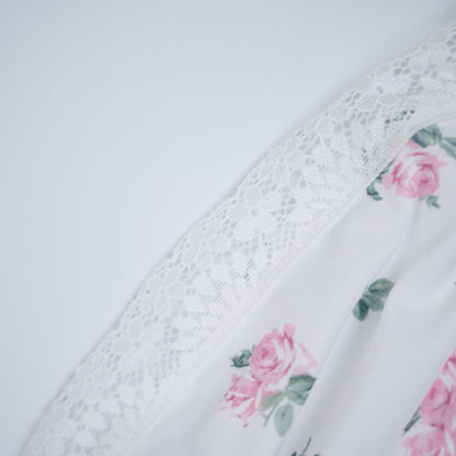 Deep V Lace Floral Print Cami Nightdress