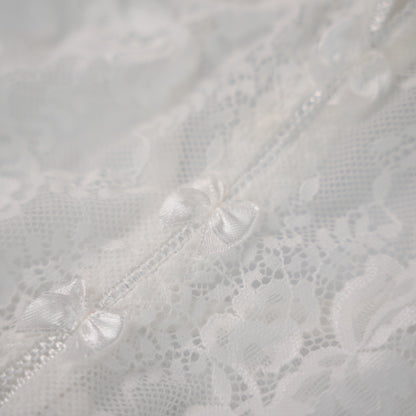 White Floral Lace Teddy Bodysuit