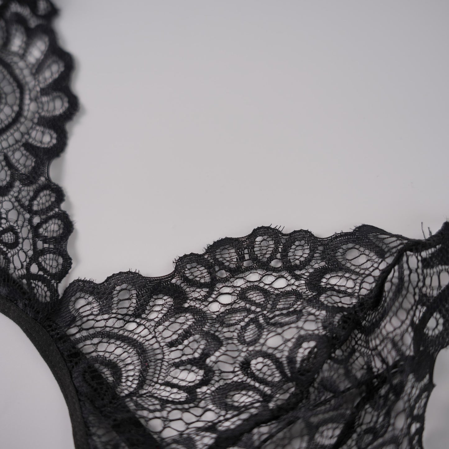 Lace Hollow Splicing Bra & Panty Set