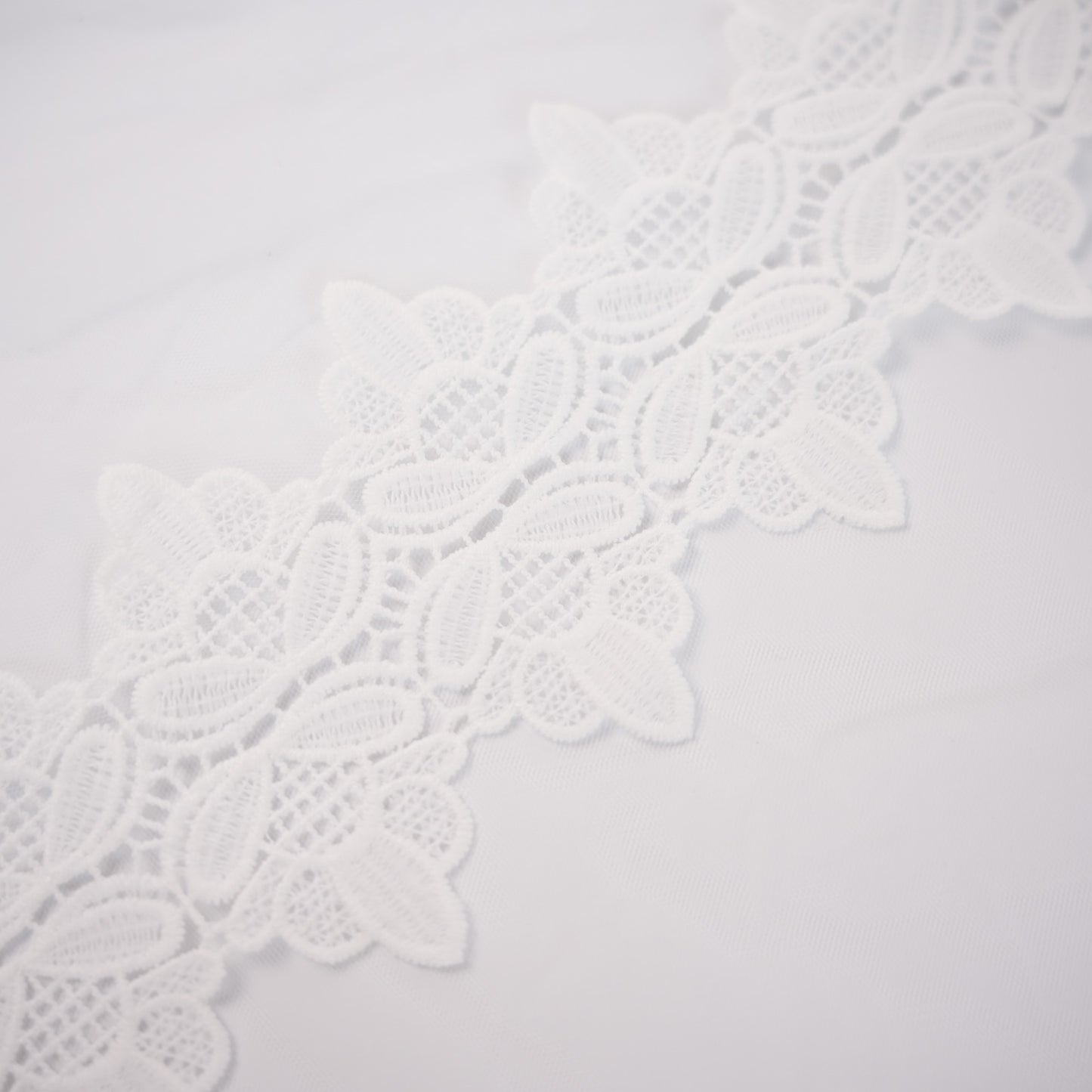 White Long-Sleeved See-through Lace Robe