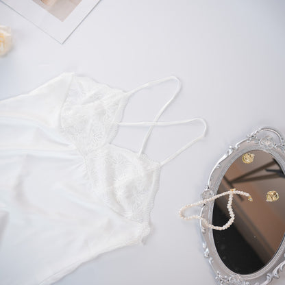 Silk Backless Halter-Neck Dress