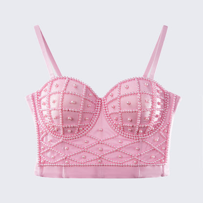 Pearl-Embellished Bustier