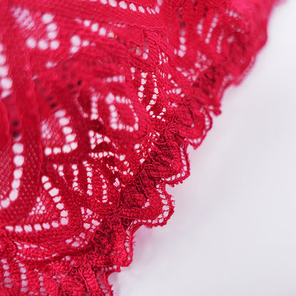 Plus Size Sexy Sheer Lace Mesh Bra Panty Set