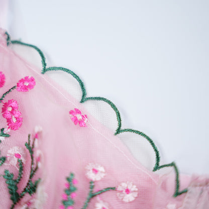 Lace Floral Embroidery Bodysuit