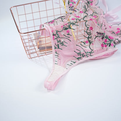 Lace Floral Embroidery Bodysuit