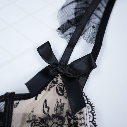 Vintage Lace Polka Dot Bodysuit