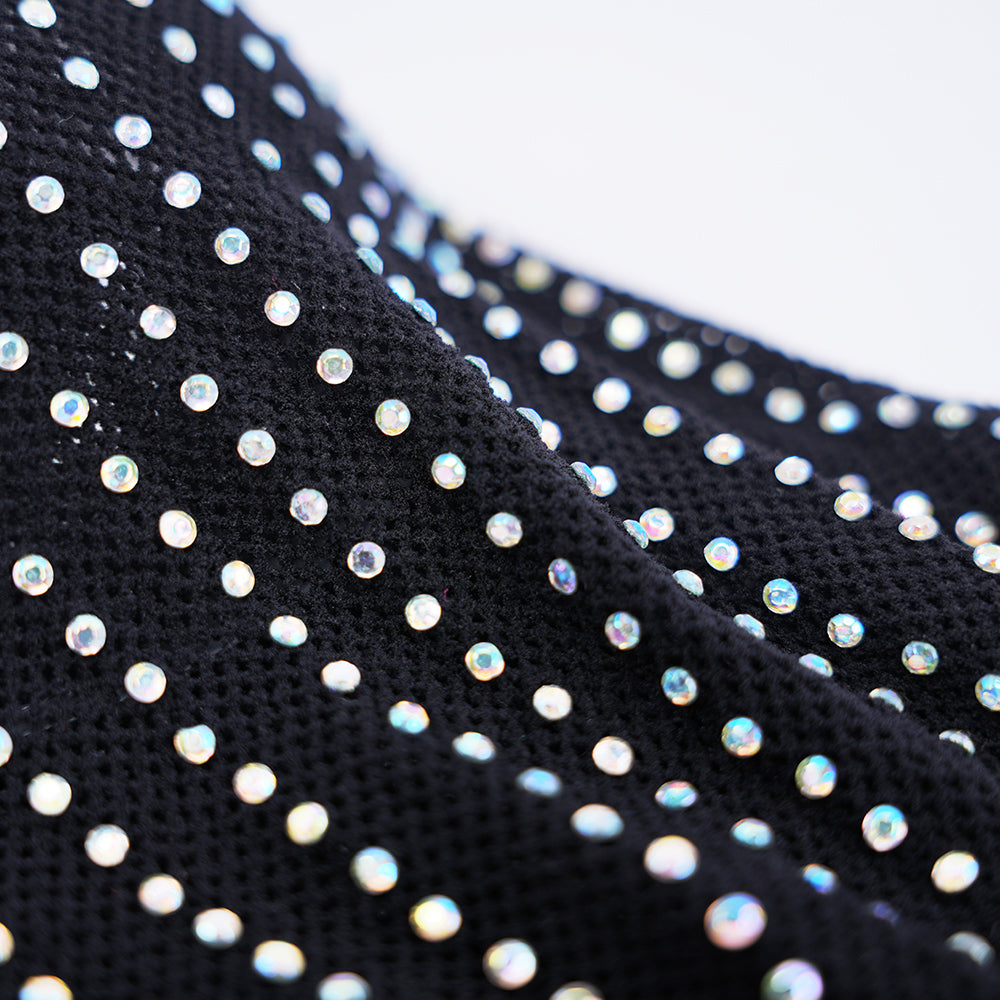 Star Glitter See Through Strapless Crystal Mesh Lingerie