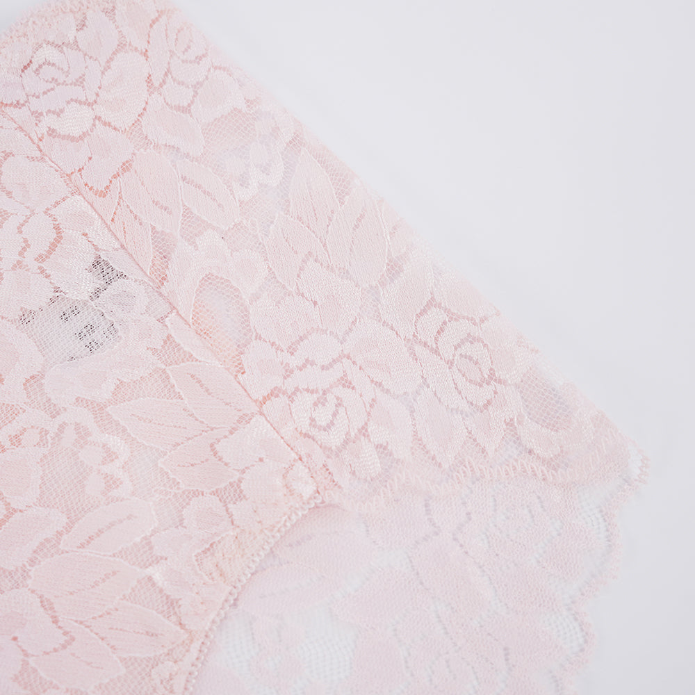 Plus Size Women's Breathable Cotton Lace Panty