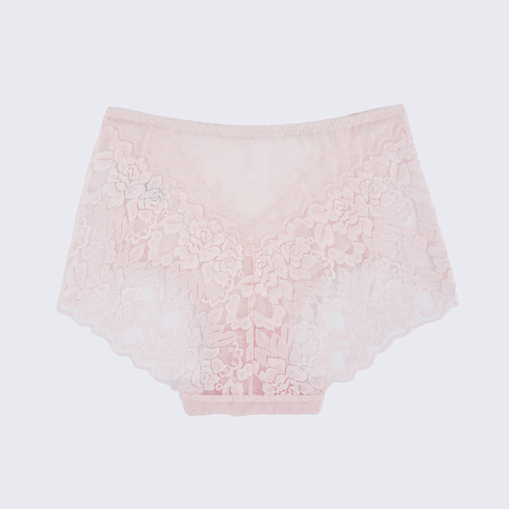 Plus Size Women's Breathable Cotton Lace Panty