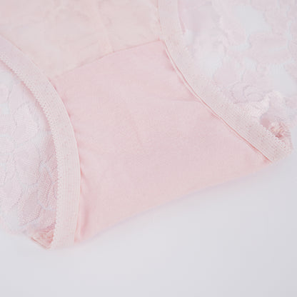Plus Size Women's Breathable Cotton Lace Panty
