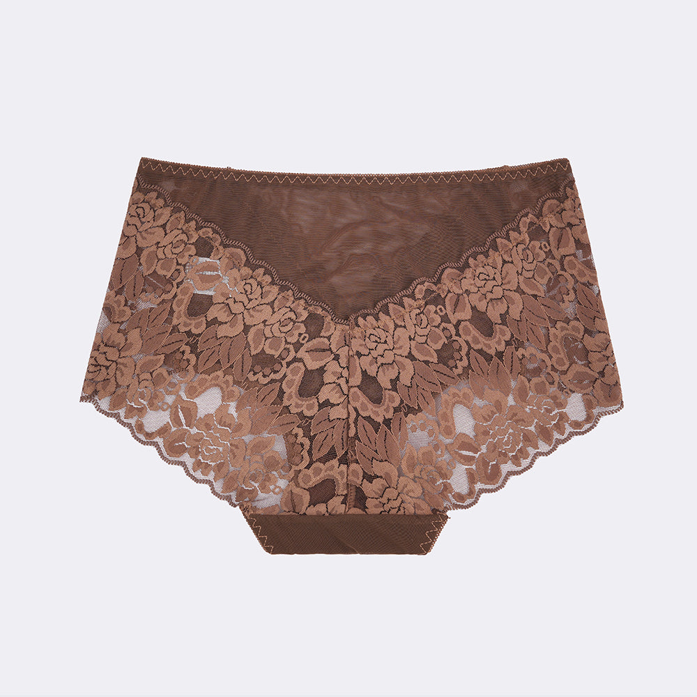 Plus Size Women's Breathable Cotton Lace Panty
