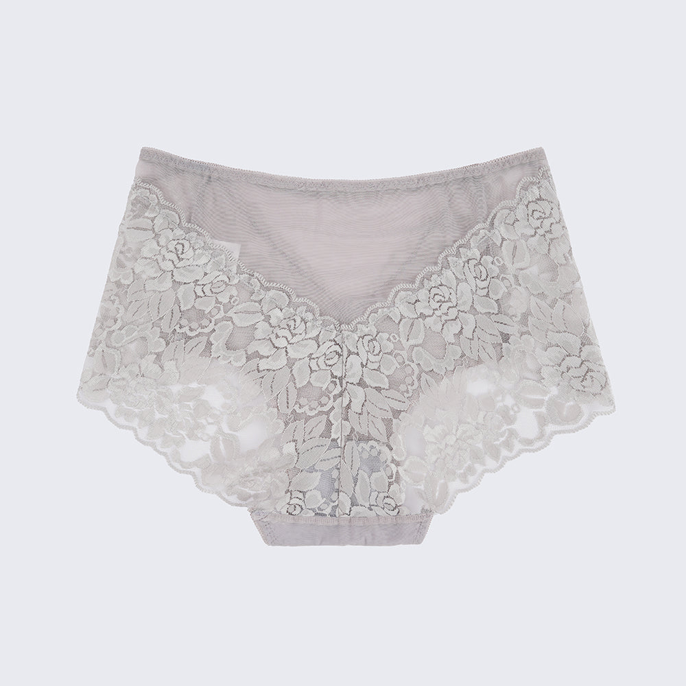 Plus Size Women's Breathable Cotton Lace Panty
