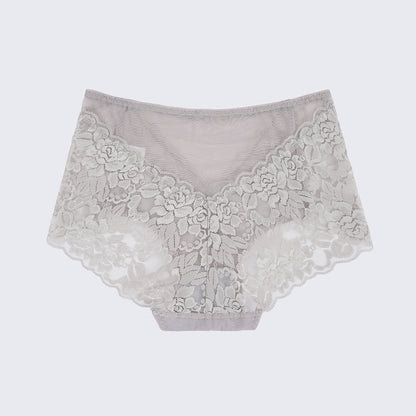 Plus Size Women's Breathable Cotton Lace Panty