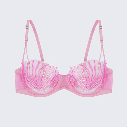 Geometric Lace Embroidery Lingerie Set