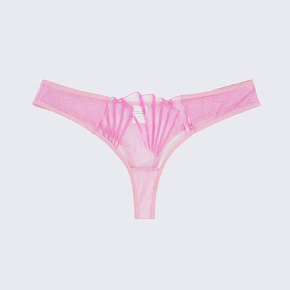 Geometric Lace Embroidery Lingerie Set