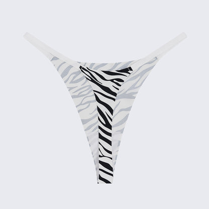 Ice Silk Seamless Low Rise Leopard Thong Panty