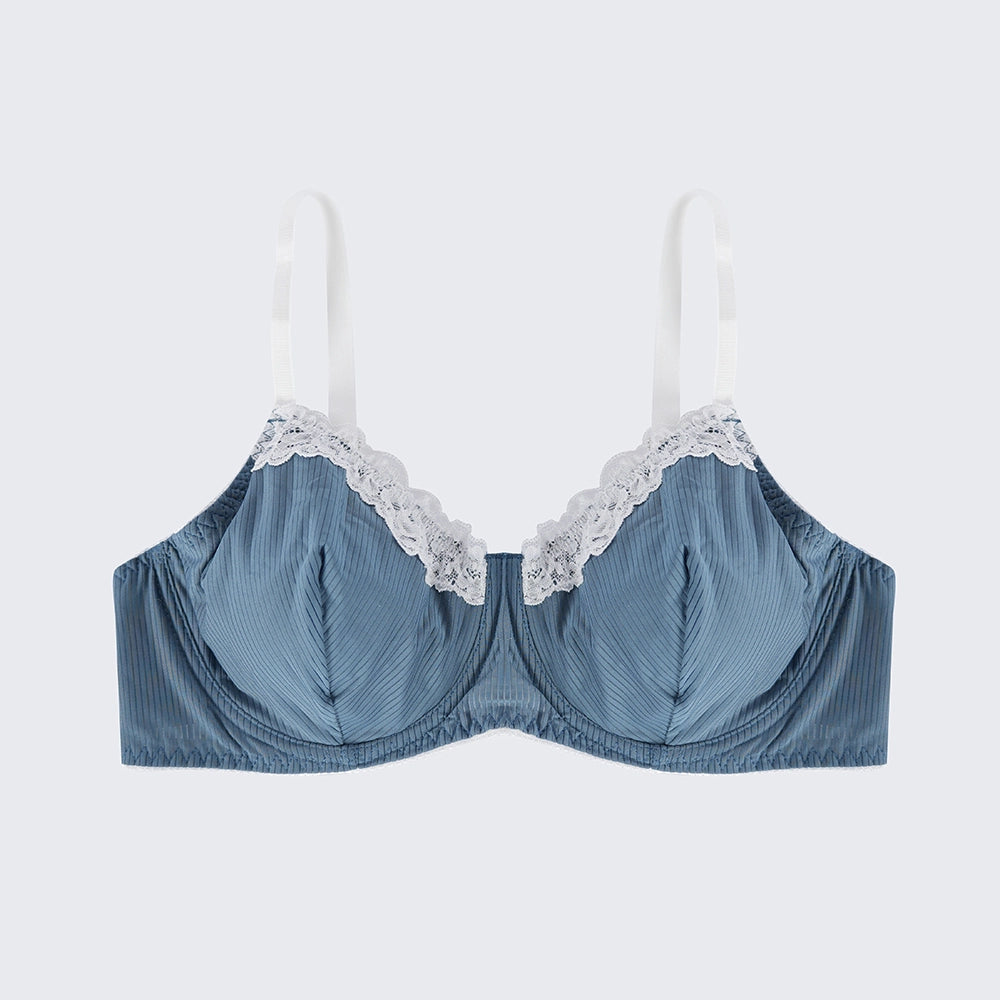Plus Size Navy Blue Sexy Lace Lingerie Set