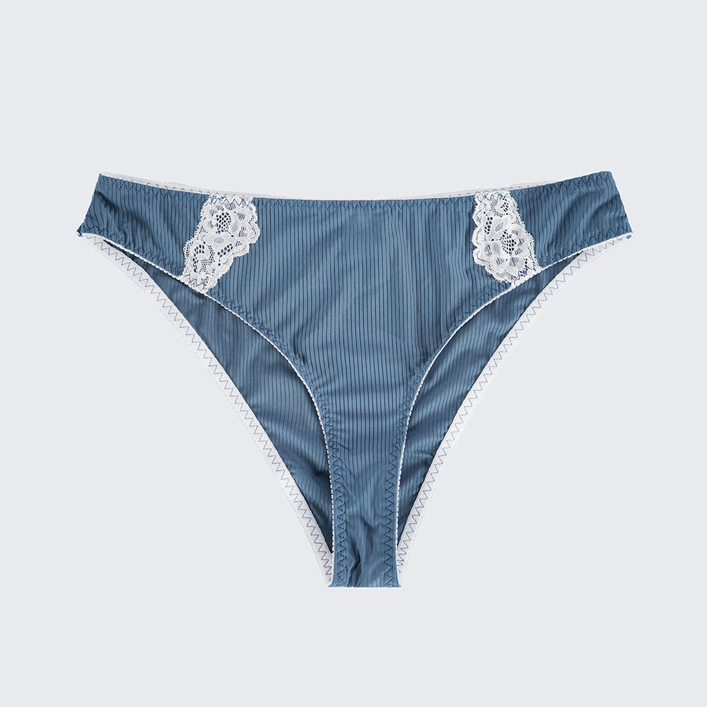 Plus Size Navy Blue Sexy Lace Lingerie Set