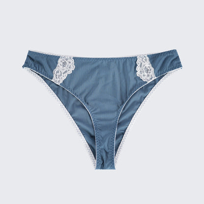 Plus Size Navy Blue Sexy Lace Lingerie Set
