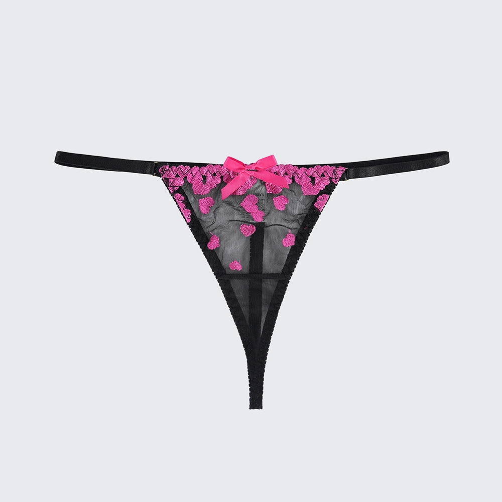 Plus Size Backless Sheer Lace Sexy Bra Panty Set