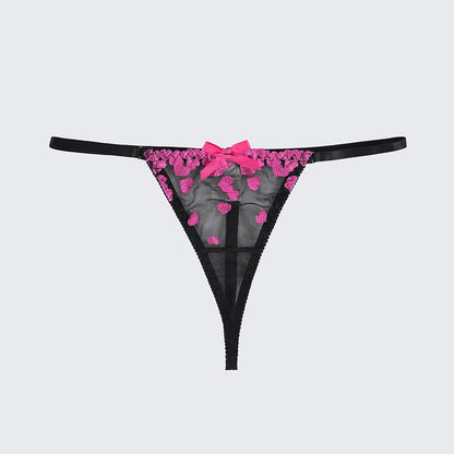 Plus Size Backless Sheer Lace Sexy Bra Panty Set