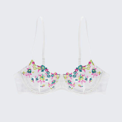 Sexy Butterfly Lace Bra Set Full Bust Minimizer