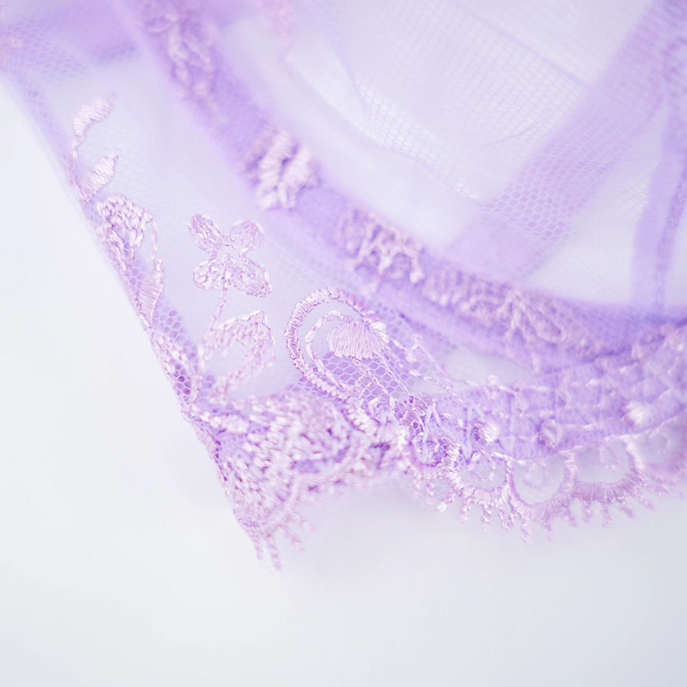 Breathable Skin-Friendly Embroidered Bra Thong Set