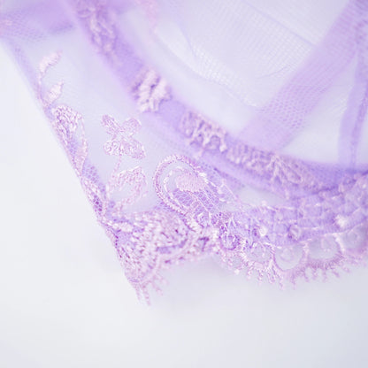 Breathable Skin-Friendly Embroidered Bra Thong Set