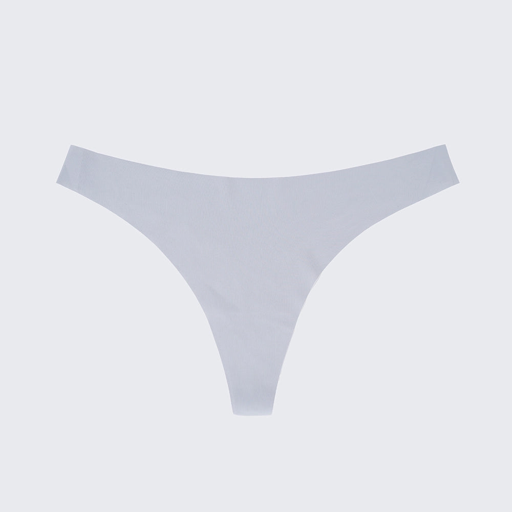Seamless Ice Silk Low Rise Cotton Crotch Thong Panty