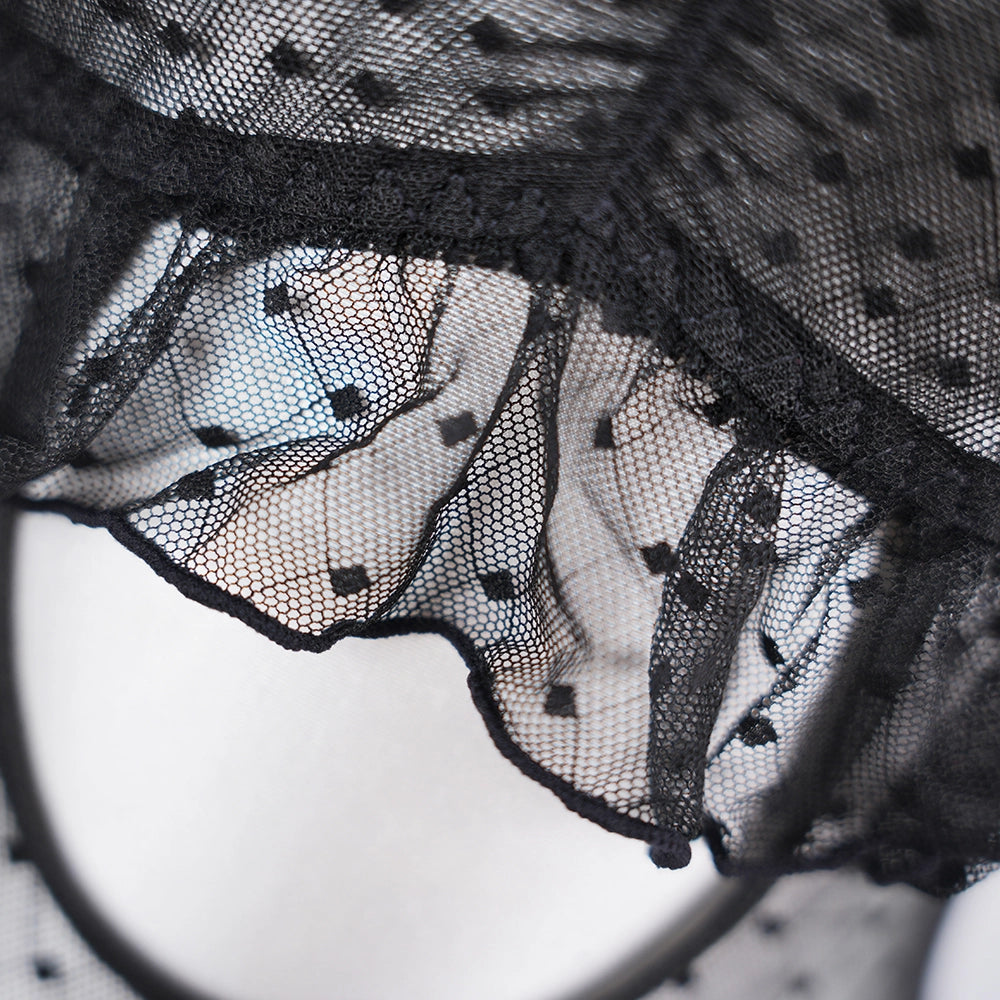 Sheer Lace Stitching Seductive See-Through Bodysuit
