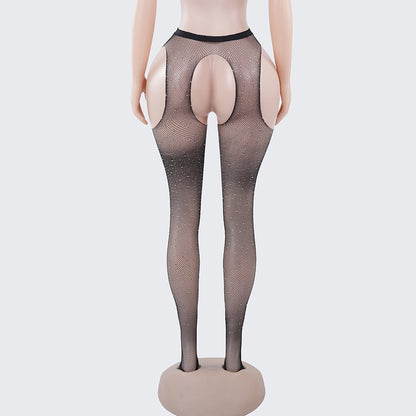 [2+ Items, 300 EGP Each] Rhinestone Fishnet Plus Size Mesh Pantyhose