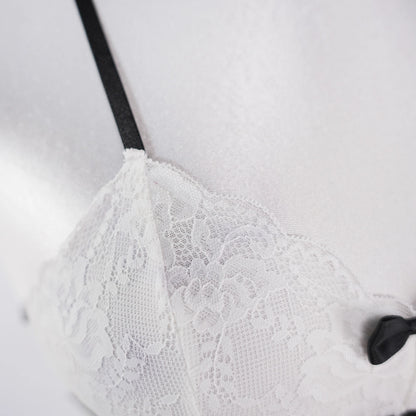 Sheer Mesh Lace Patchwork Sexy Spaghetti Strap Slip Dress