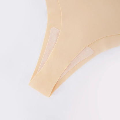[3+ Items, 170 EGP Each] Women's Seamless Ice Silk Thong Underwear Leopard Print & Solid Color Panties