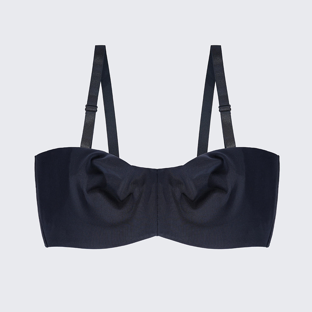 Strapless Underwire Bra Plus Size Bandeau with Removable Straps
