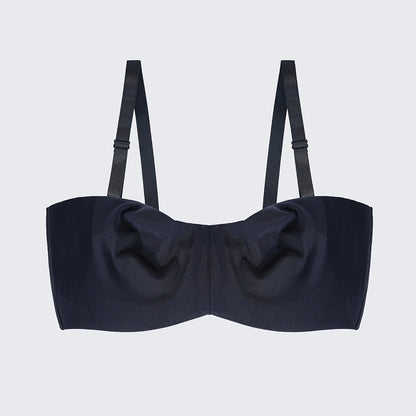 Strapless Underwire Bra Plus Size Bandeau with Removable Straps