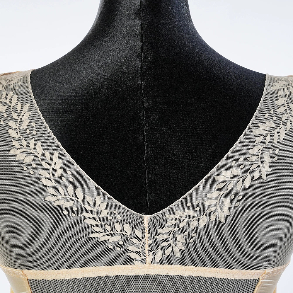One-Piece Long Lace Camisole Built-in Bra Waist Shaper