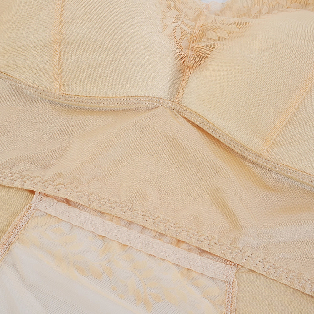 One-Piece Long Lace Camisole Built-in Bra Waist Shaper