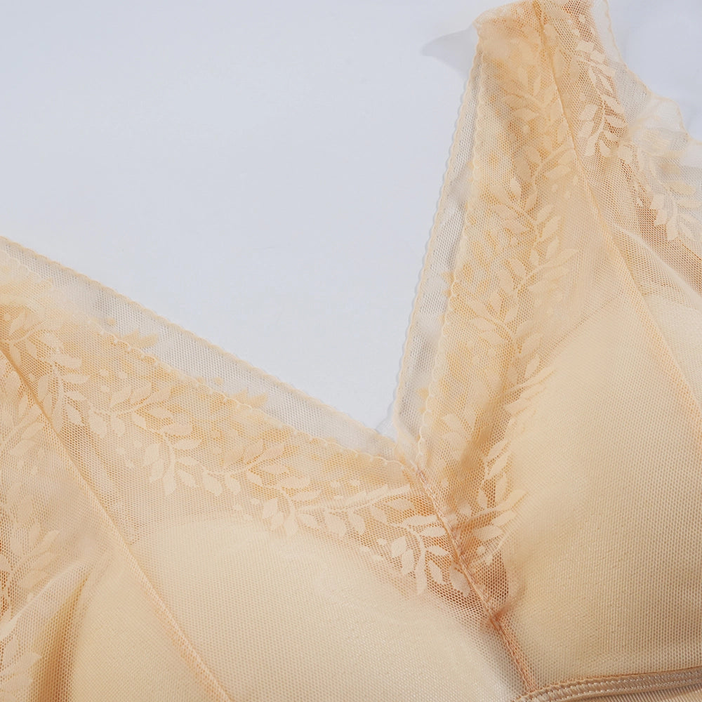 One-Piece Long Lace Camisole Built-in Bra Waist Shaper