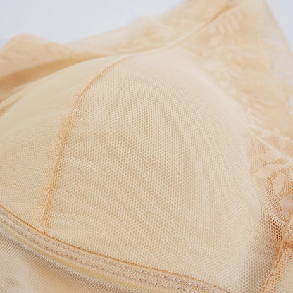 One-Piece Long Lace Camisole Built-in Bra Waist Shaper