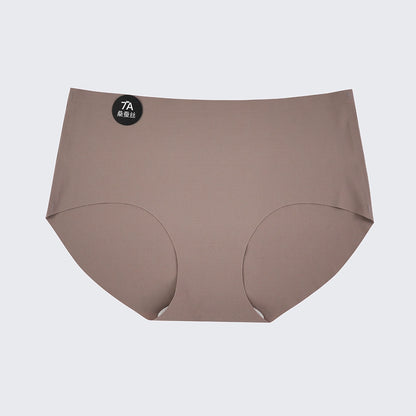 Seamless Panties Women Mulberry Silk Crotch Breathable Lightweight Briefs