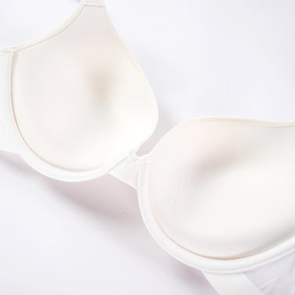 Seamless Soft Wire Plunge Bra Deep V Push Up Smooth Bralette