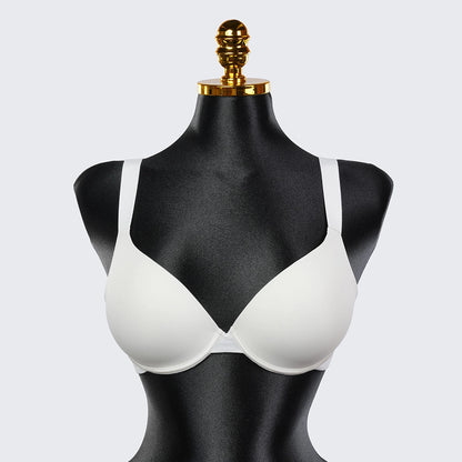 Seamless Soft Wire Plunge Bra Deep V Push Up Smooth Bralette