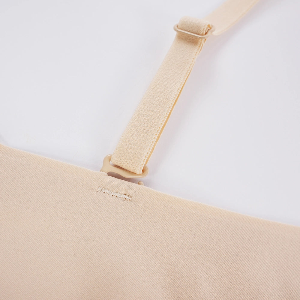 Seamless Strapless Wireless Bra with Removable Straps Invisible Comfort Bandeau Bra for Women