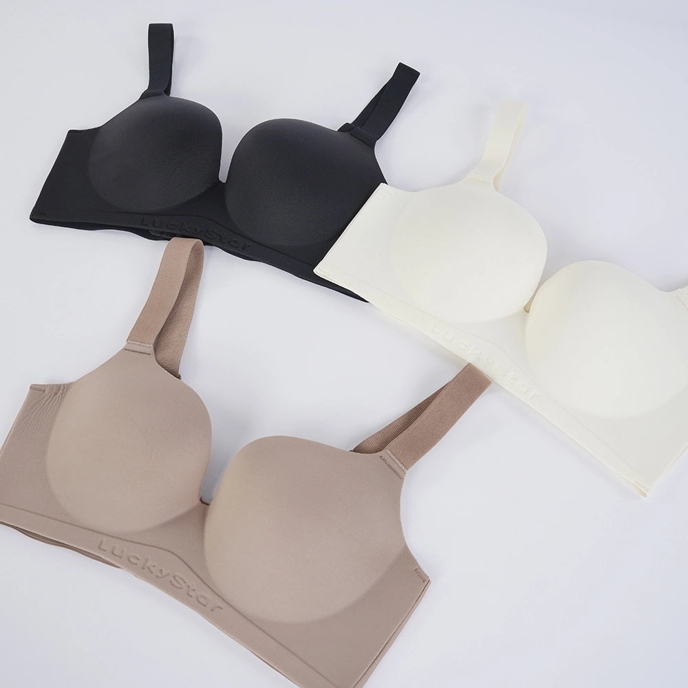 Plus Size One Piece Molded Wireless Bra -- Seamless Push Up, Nude Shades & COD Fast Delivery | Orline Egypt