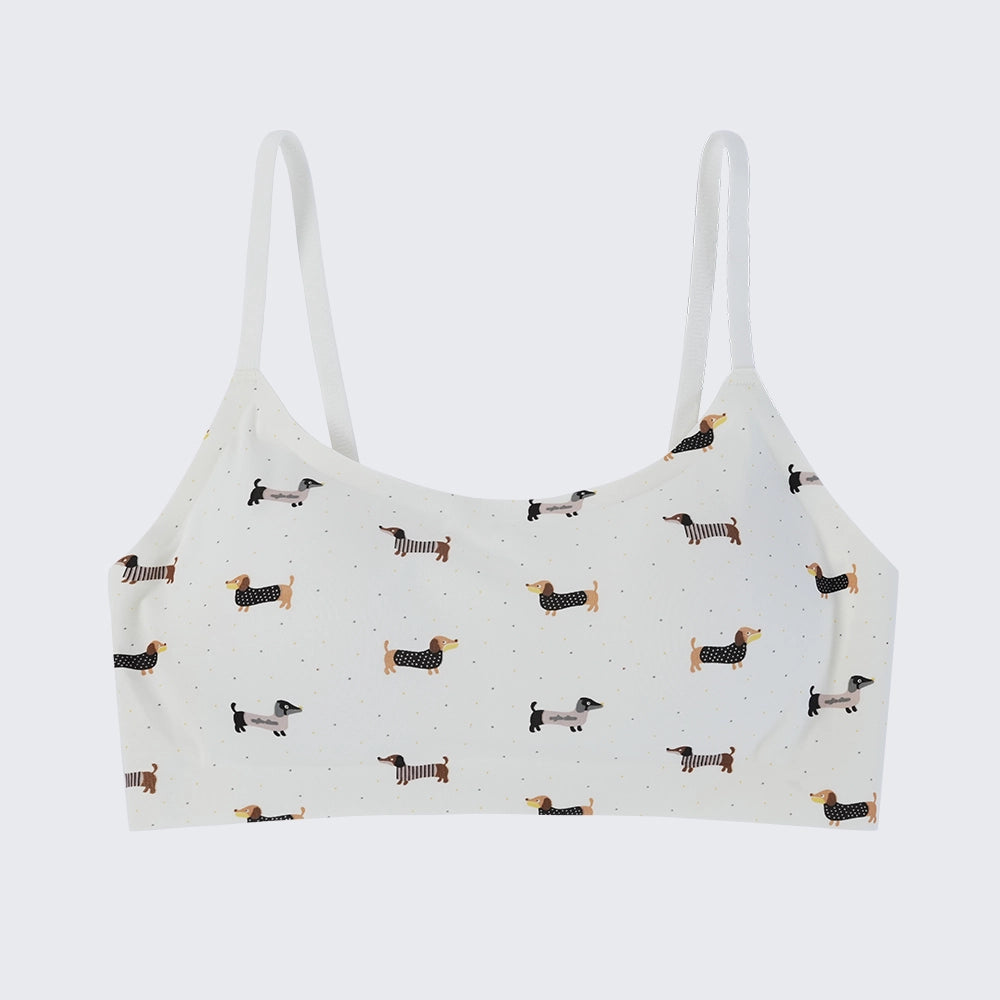 Printed Bra and Panty Set – Wireless Bralette & Matching Briefs