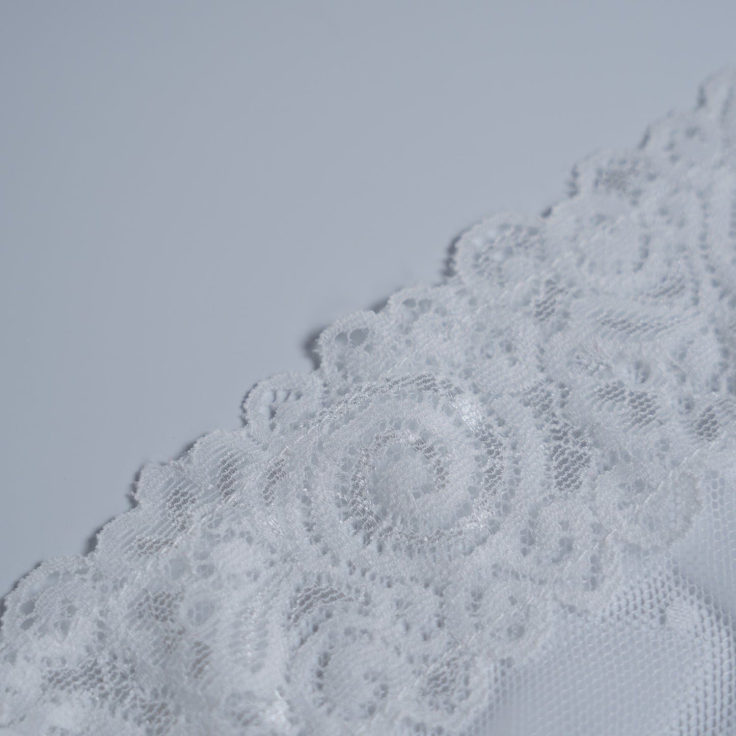 Deep V-neck White Lace Embroidery Bodysuit