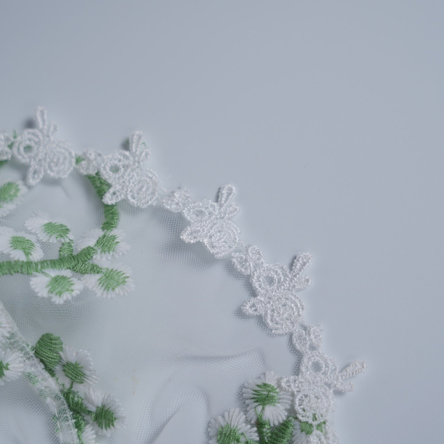 Deep V-neck White Lace Embroidery Bodysuit