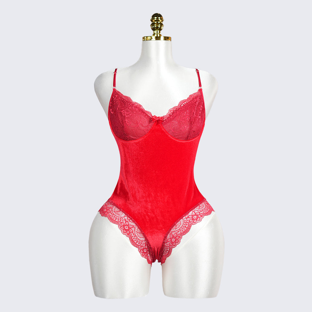 Elegant Lace Trim Sexy Passionate Bodysuit