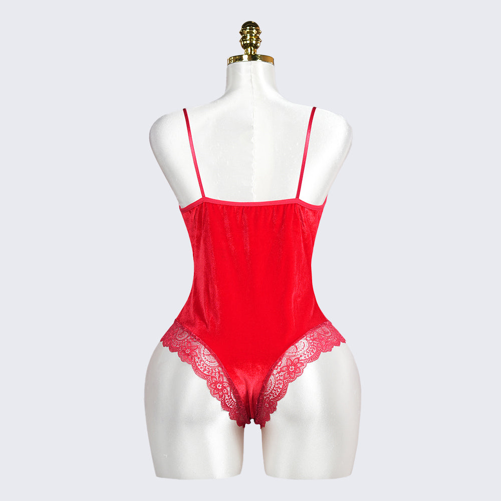 Elegant Lace Trim Sexy Passionate Bodysuit