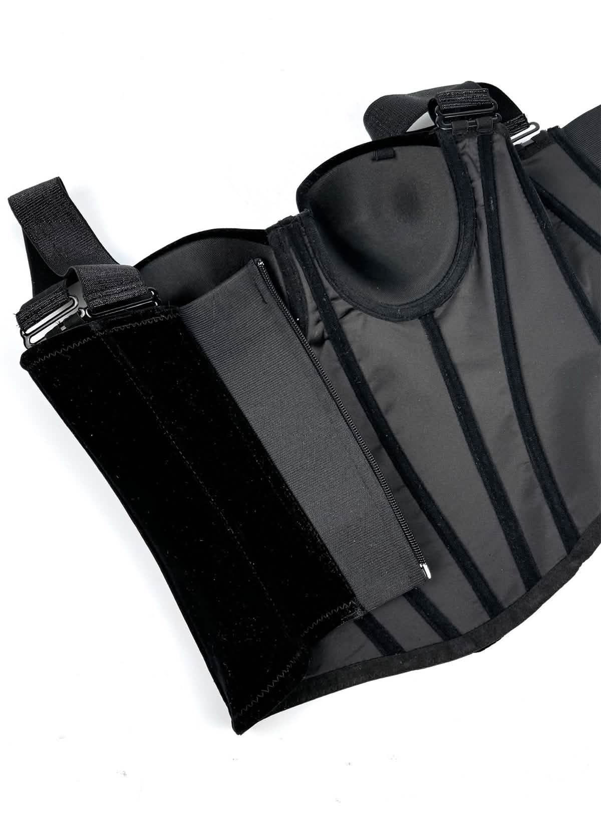 Velvet Strap-Detail Corset